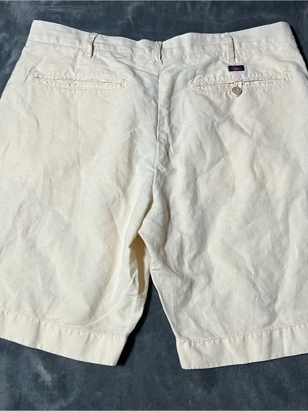 Faherty Malibu Shorts Mens Size 34 Beige Linen Blend Chino Casual Preppy